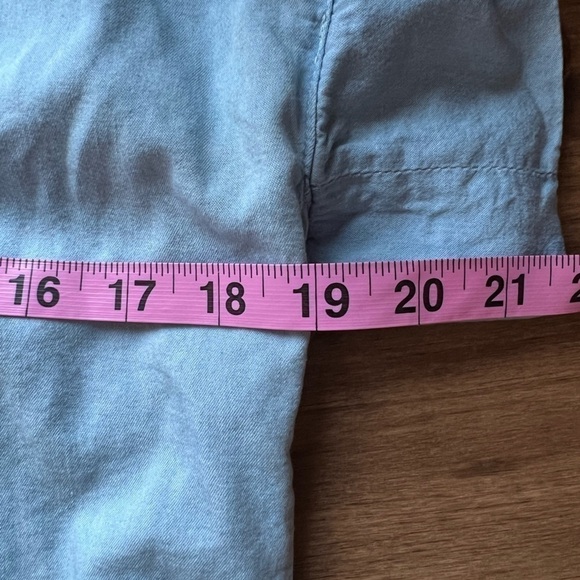 PER Se Women’s Blue Button Up Top Size Small - Picture 6 of 8